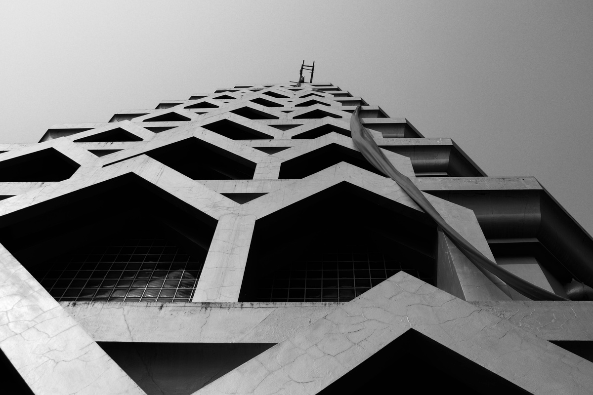 White and Black Concrete Building